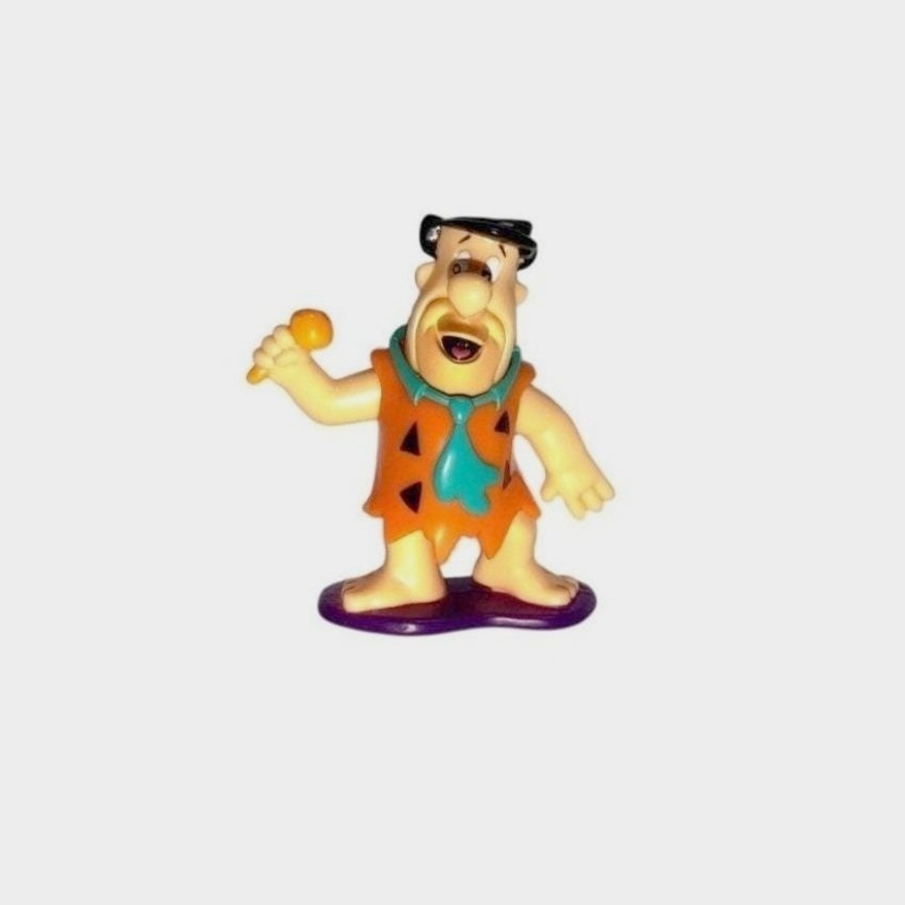Vintage 1997 Hanna-Barbera Fred Flintstone 3 Inch Articulated PVC Figure